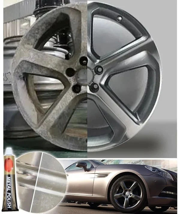 Metallpolitur-Creme für Chrom & Edelstahl | Entfernt Oxidation, Anlauf & Wasserflecken | Bringt Hochglanz zurück | Für Auto, Bad & Küche