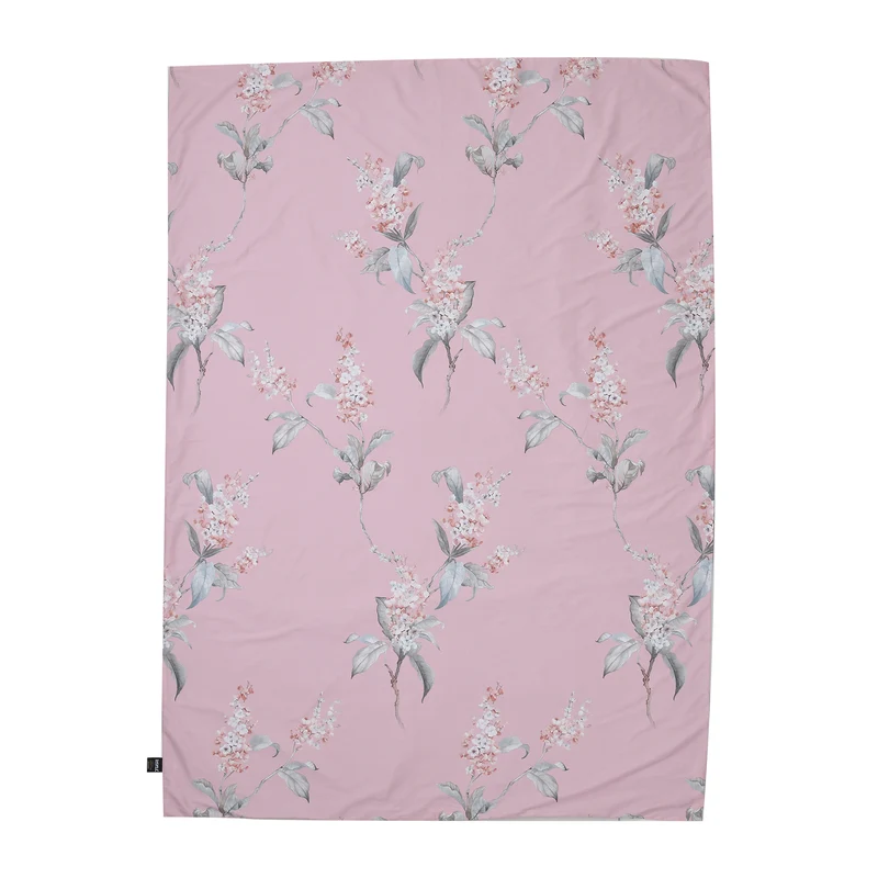 2er-Set, 3D Digitaldruck Bettbezug und Kissenbezug, Größe 135x200 cm und 80x80 cm, Blush Rosa