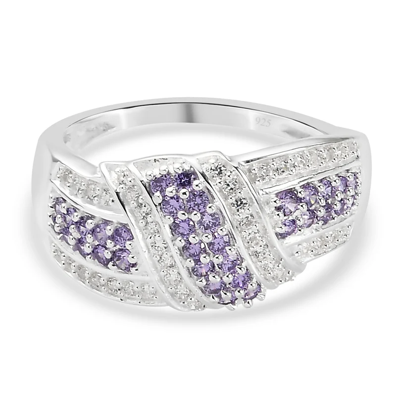 Amethyst Zirkonia Ring 925 Silber (Größe 20.00) ca. 0,92 ct