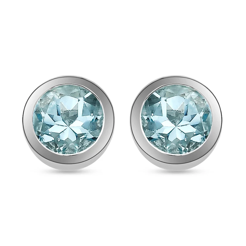 Espirito Santo Aquamarin-Ohrringe, 925 Silber platiniert ca. 1,30 ct