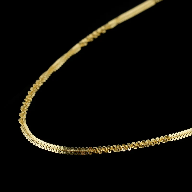 Box-Kette, ca. 50 cm, 925 Silber vergoldet ca. 3,36g