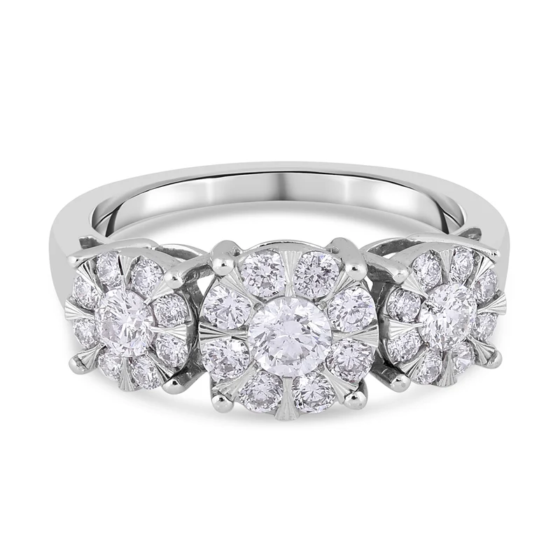 New York Kollektion -Diamant-Ring, P1 G-H, 585 Gold ca. 1.00 ct