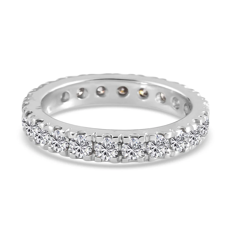 88 Facetten Moissanit-Ring, 925 Silber platiniert ca. 1,32 ct