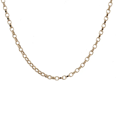 Ovale Erbskette, ca. 50 cm, 375 Gelbgold ca. 3,21g
