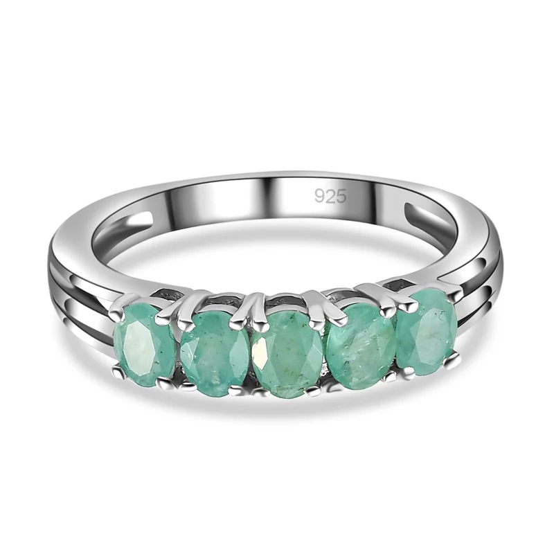 Grandidierit-Ring, 925 Silber platiniert ca. 0,83 ct
