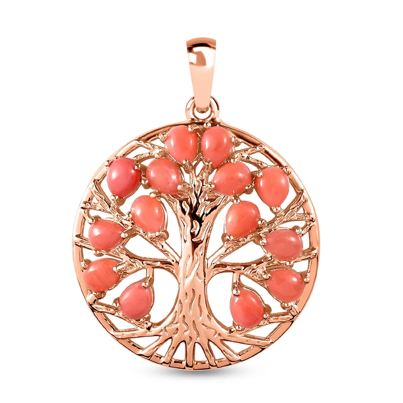 Oregon Pfirsich Opal-Anhänger, 925 Silber rosévergoldet ca. 1,79 ct