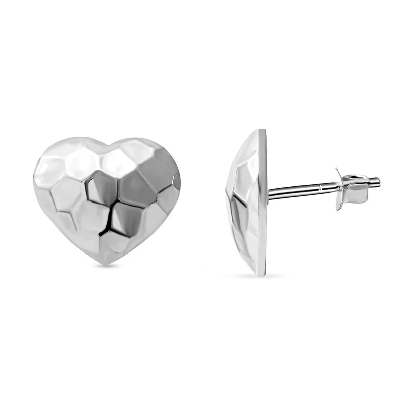 Herz-Ohrstecker, 925 Silber ca. 3,60g