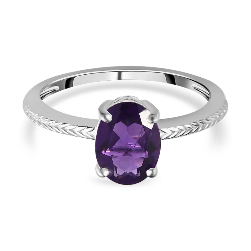 Afrikanischer Amethyst-Ring, 925 Silber ca. 1,10 ct