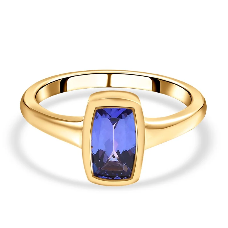 Premium Tansanit Ring, 585 Gold ca. 1,23 ct