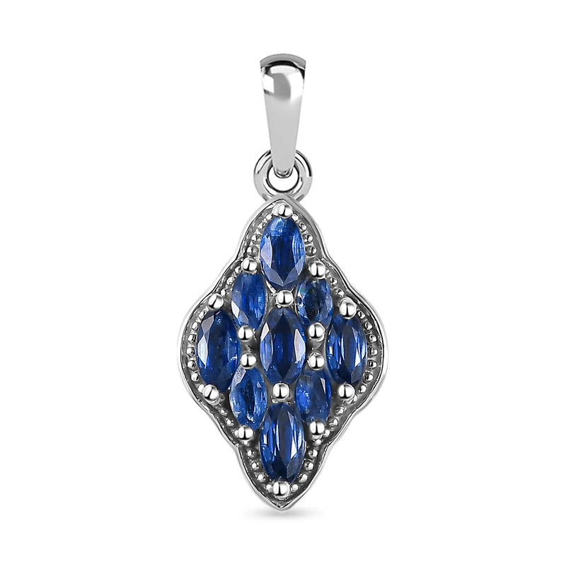 Kaschmir Kyanit-Anhänger, 925 Silber platiniert ca. 1.60 ct