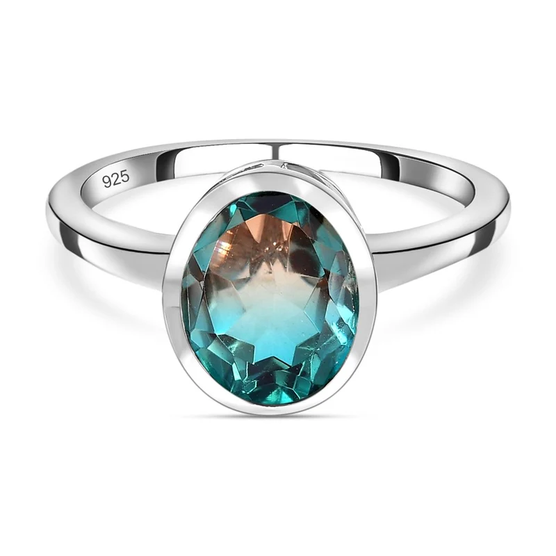 Aqua Terra Costa Quarz Triplett-Ring, 925 Silber platiniert ca. 2,67 ct