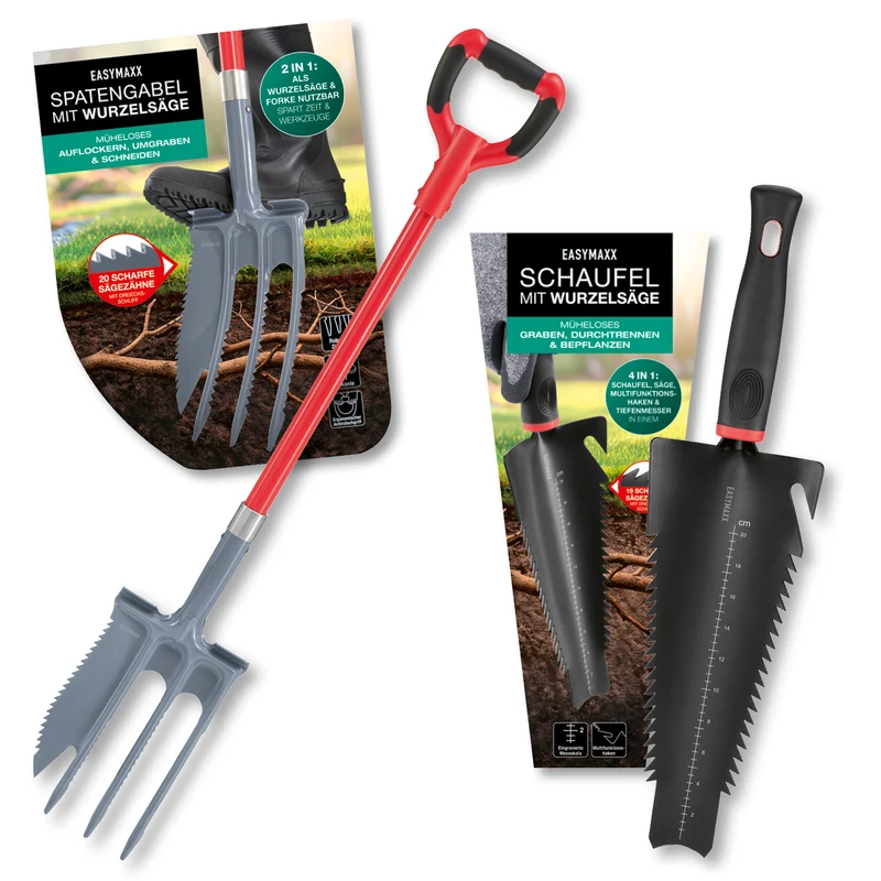Gartenwerkzeug-Set mit Wurzelsägefunktion - 2-tlg.