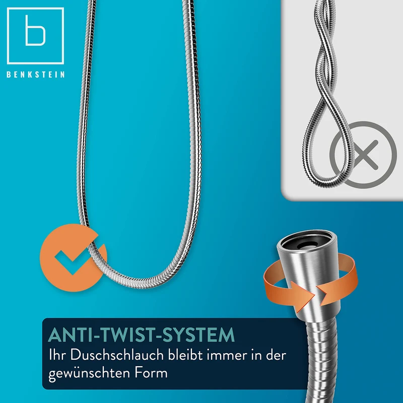 Brauseschlauch Edelstahl - 2 m