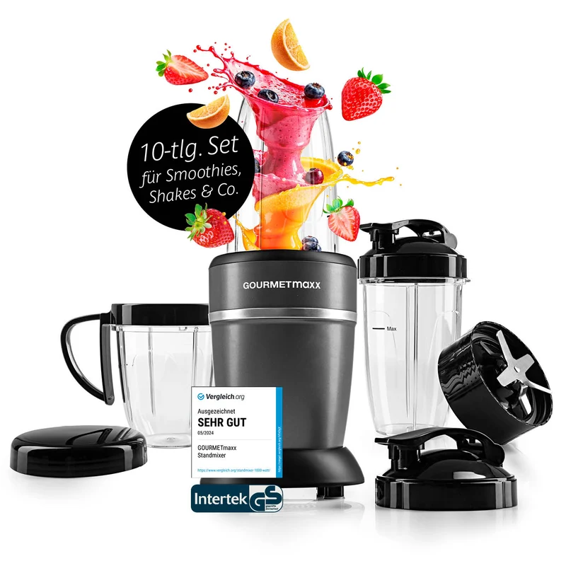 Nutrition Mixer Pro 1.000 mit Zubehörset L - Anthrazit/Schwarz
