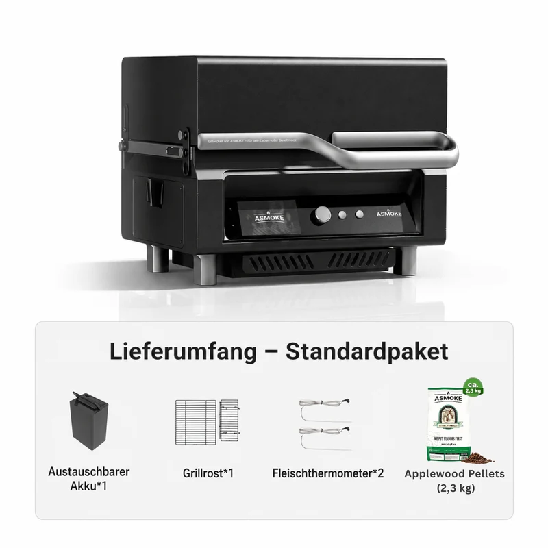 Neu: Asmoke Essential – Kompakter Holzpellet-Grill mit 5" Touchscreen, FlameTech & ASCA™ Smoker-Technologie