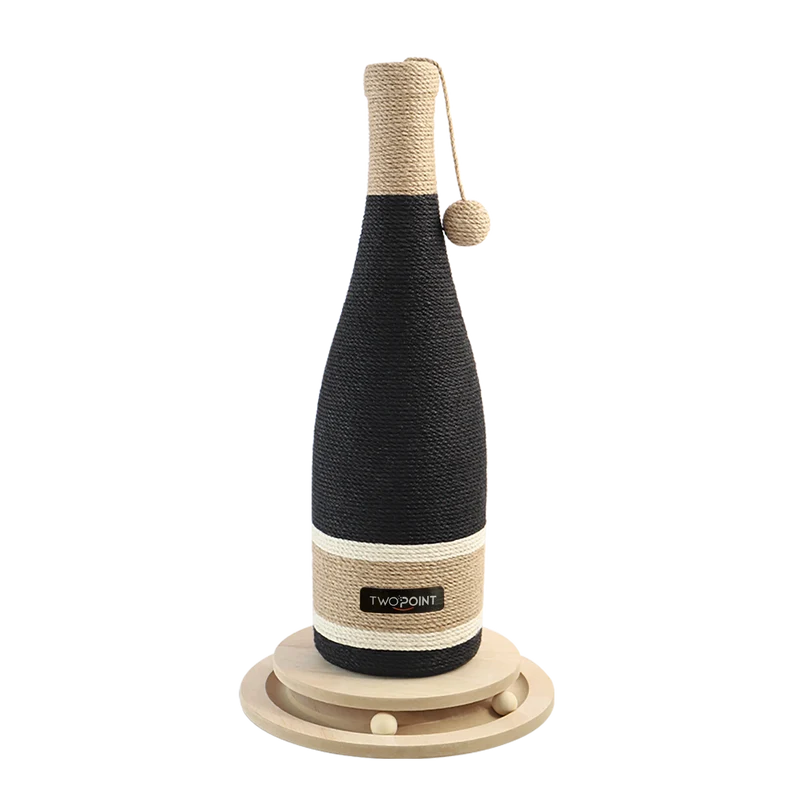 Twopoint Kratzsäule für Katzen – mit integriertem Spielball, komplett mit Sisal bespannt
