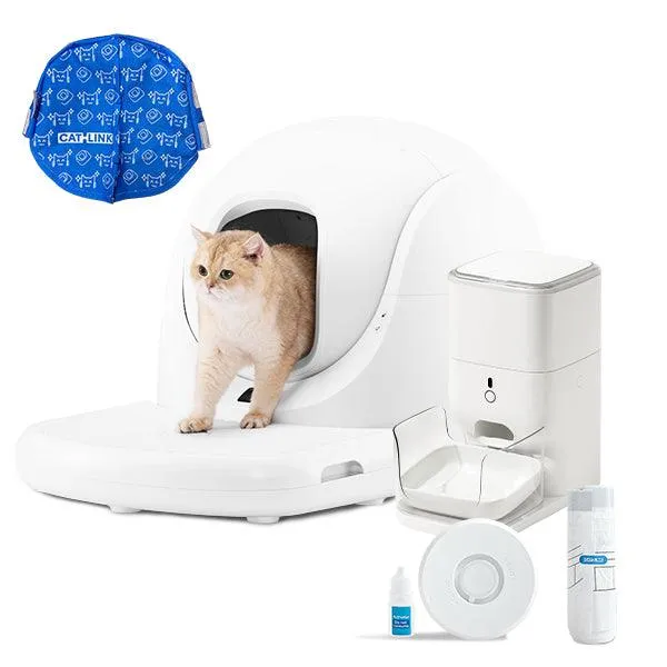Bundle: Catlink Katzentoilette + Futterautomat
