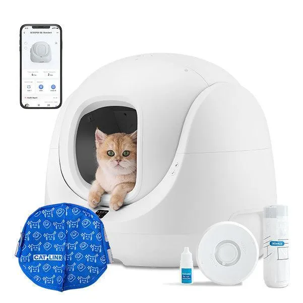 Catlink Baymax(Weiss) selbstreinigende Katzentoilette