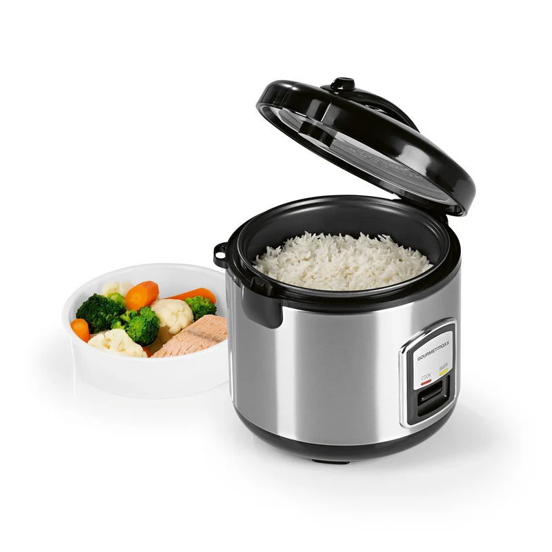 Reiskocher mit Gartopf inkl. Dampfkorb/Reislöffel/Messbecher