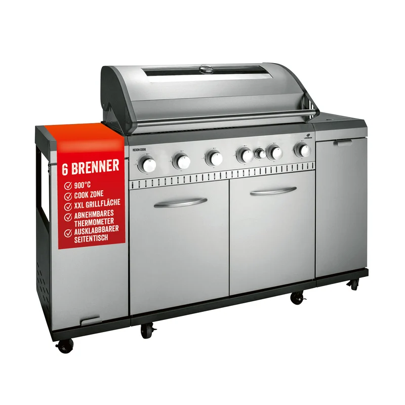 Gasgrill Rexon 6.1 cooK - Edelstahl