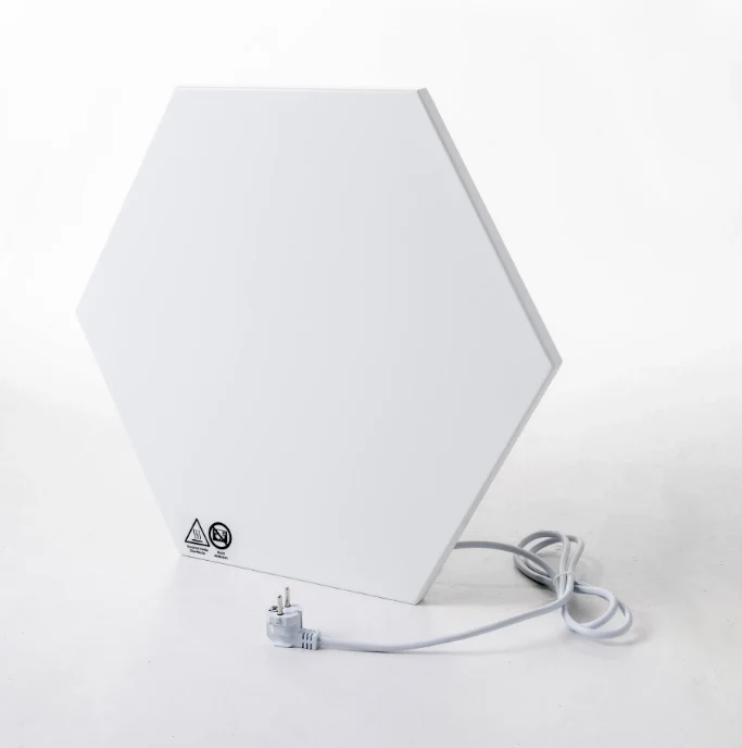 GeMeTherm INFRAROTHEIZUNG Metall HEXAGON weiß IHP-H-0600, 600 Watt