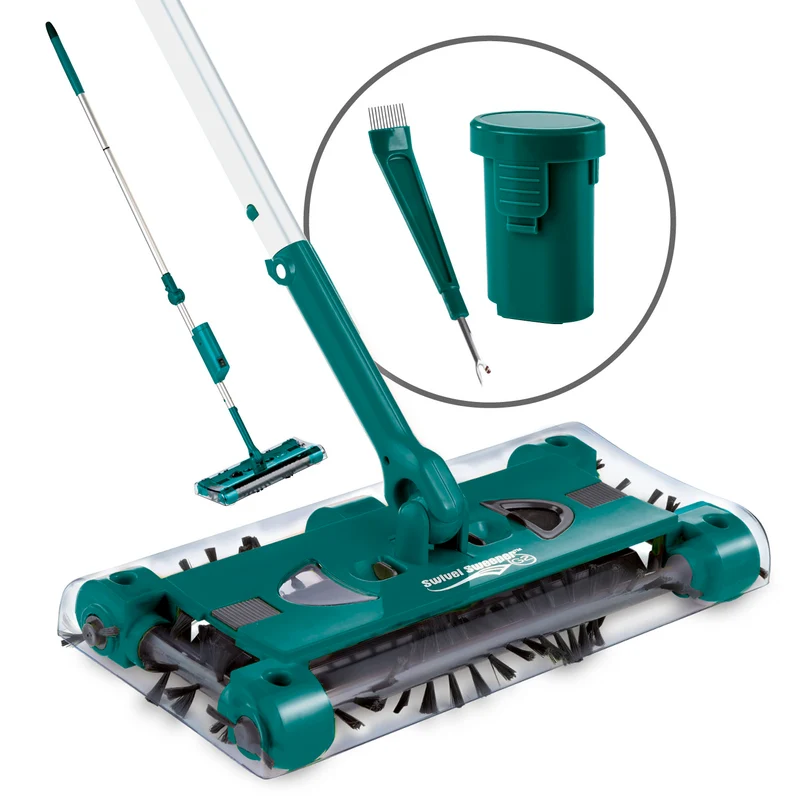 Akku-Besen Swivel Sweeper G2 + Ersatz-Akku - kabellos und wiederaufladbar - smaragd
