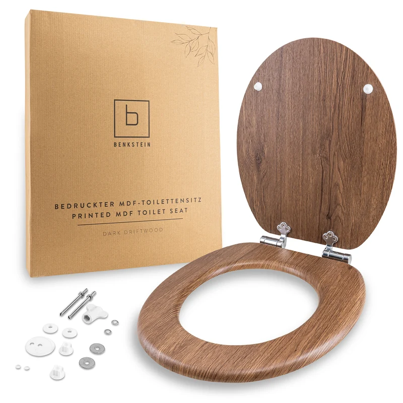 Toilettendeckel - oval - Absenkautomatik - Treibholz