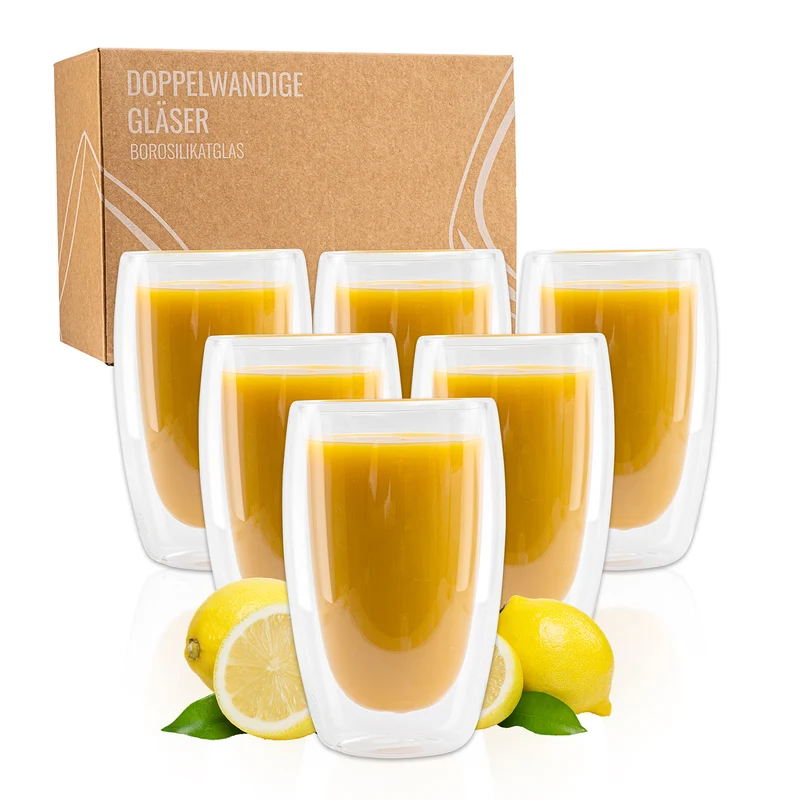 Latte Macchiato Gläser - 6er-Set - 450 ml