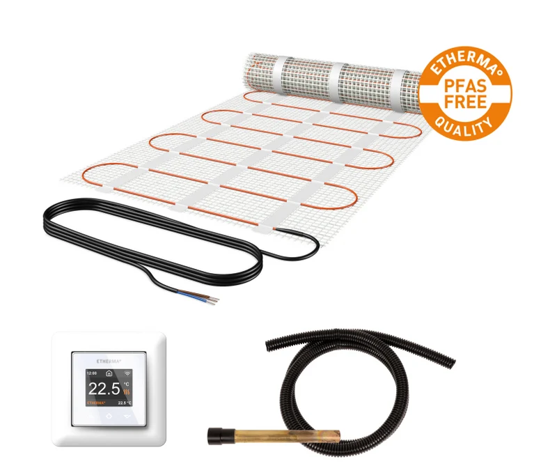 Etherma Netzheizmattenset PFAS frei, inkl. eTOUCH PRO, 4,0m², 600W, 230V