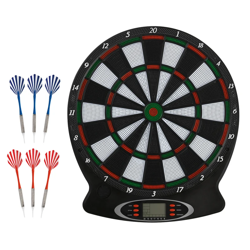 Dartscheibe mit 6 Pfeilen und 6 Ersatzspitzen + Batterien
