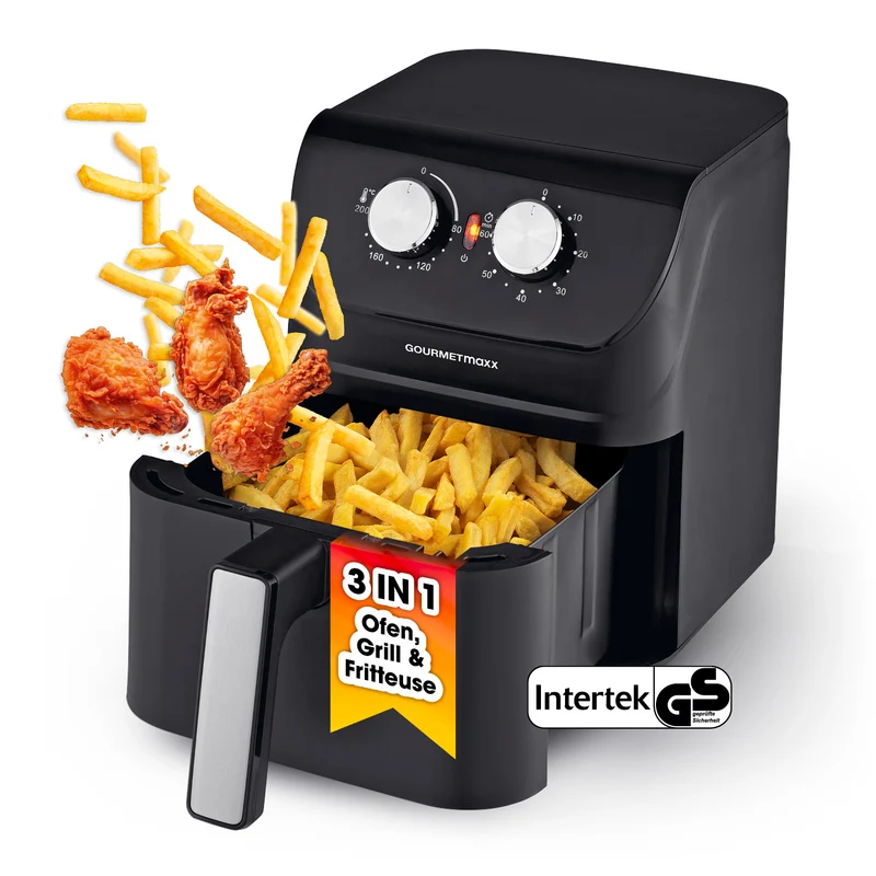 Heißluftfritteuse mit 4 Litern Fassungsvermögen - 1400 Watt