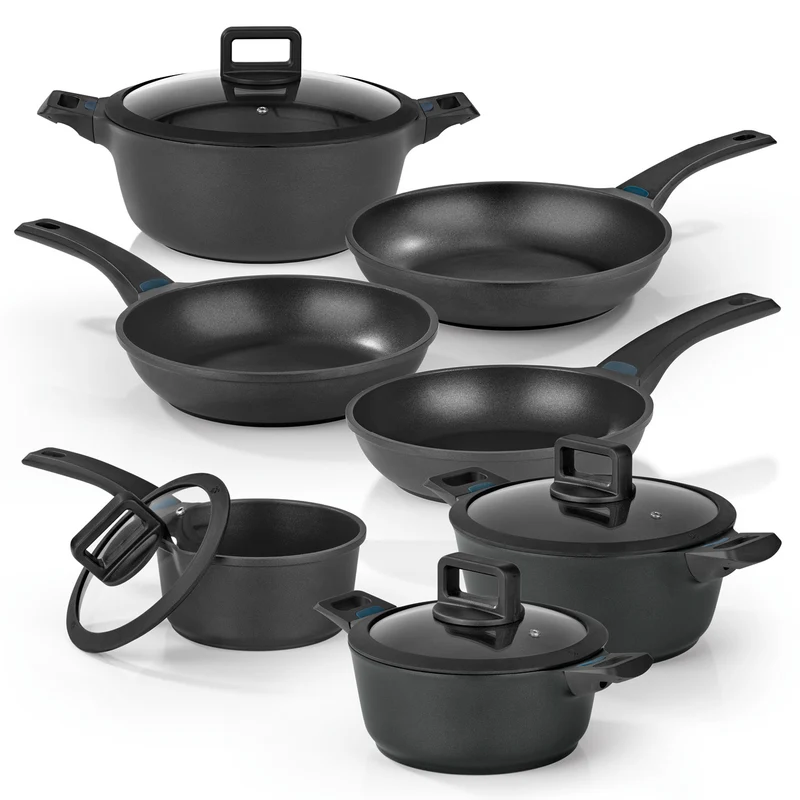 Aluguss-Topf- und Pfannen-Set - 11-teilig