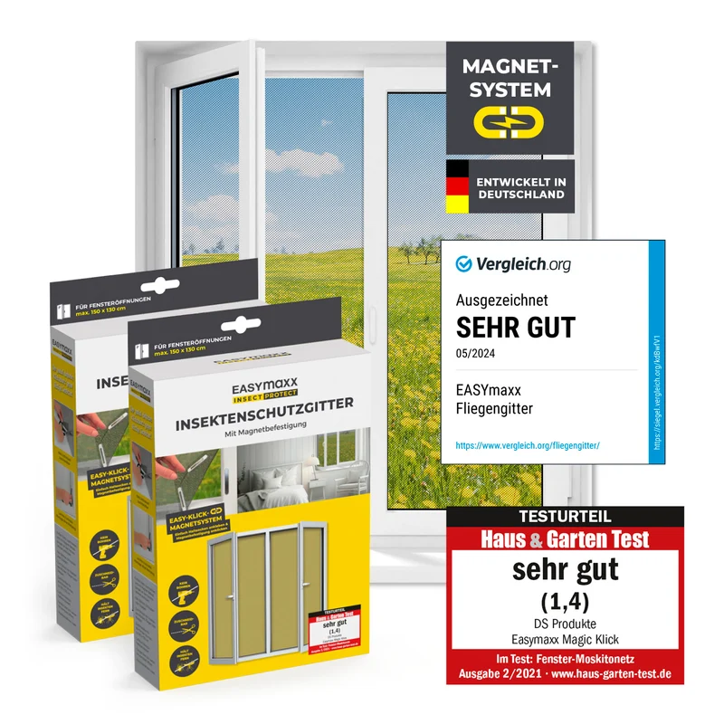 Insektenschutzgitter mit Magnetbefestigung - 2er-Set