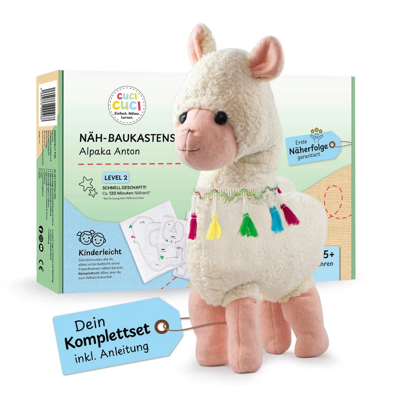 Näh-Baukastenset Motiv Alpaka Anton