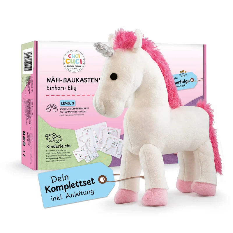 Näh-Baukastenset Motiv Einhorrn Elly