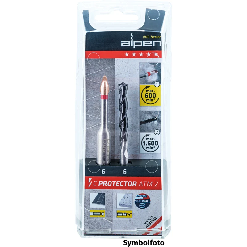 Feinsteinzeug-Fliesenbohrer C Protector ATM 2 / 2er-Set 5 mm