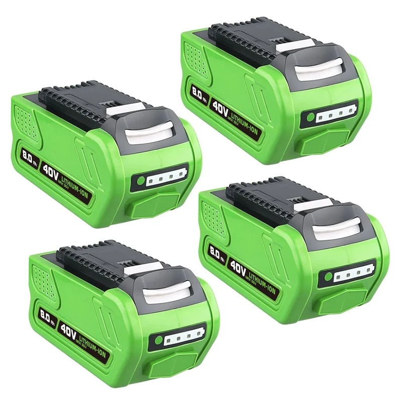 4 STÜCK Für GreenWorks 40V 8.0Ah Lithium Akku Ersatz | 29472 29462 Batterie für 40V G-MAX Elektrowerkzeuge (Nicht für Gen 1)