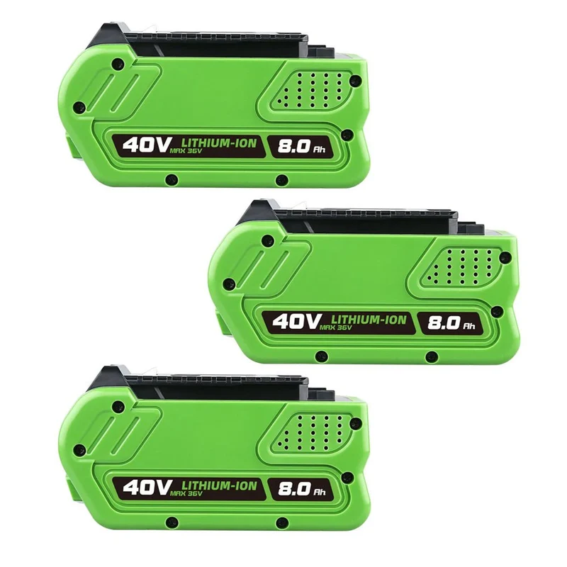 3 STÜCK Für GreenWorks 40V 8.0Ah Lithium Akku Ersatz | 29472 29462 Batterie für 40V G-MAX Elektrowerkzeuge (Nicht für Gen 1)