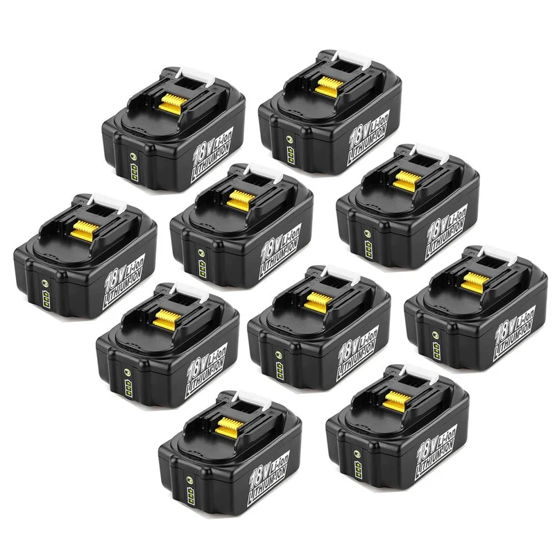 18V 5.5Ah BL1850B Ersatzakku für Makita mit LED 10-Stück/Kompatibel mit Makita 18V BL1830B BL1860B BL1820 LXT-400