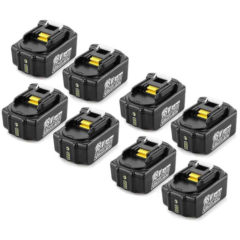 18V 5.5Ah BL1850B Ersatzakku für Makita mit LED 8-Stück/Kompatibel mit Makita 18V BL1830B BL1860B BL1820 LXT-400