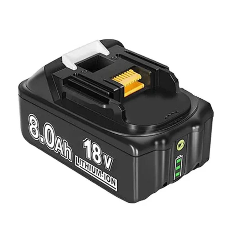 18V 8Ah BL1860B Ersatzakku mit LED/Kompatibel mit Makita 18V BL1830B BL1860B BL1820 LXT-400