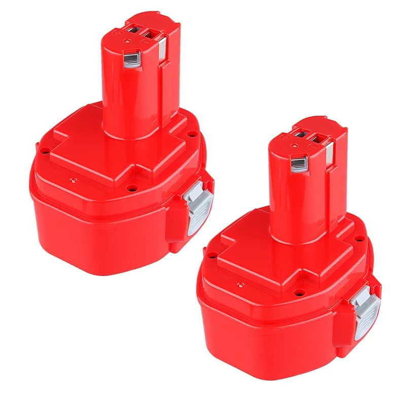 2 STÜCK für Makita 14.4V 4.8Ah Ni-MH Ersatzakku | 1422 1420 1433 1434 1435 1435F Red