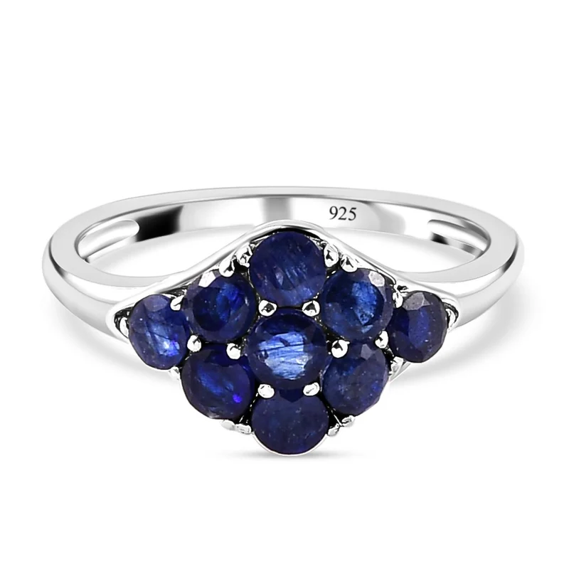 Masoala Saphir (Fissure gefüllt)-Ring, 925 Silber platiniert ca. 1.69 ct