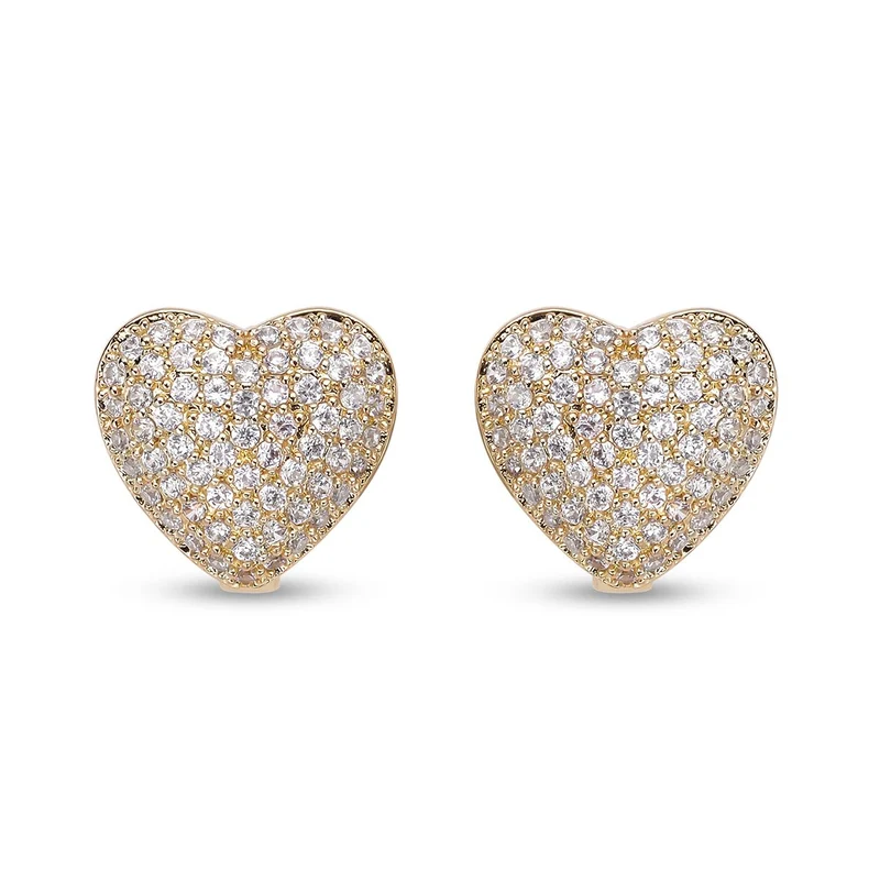 Weiße Zirkonia-Ohrringe, reines Messing ca. 1,00 ct