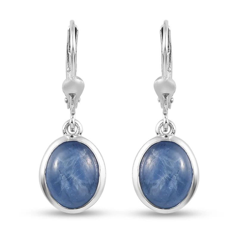 Kyanit Ohrringe 925 Silber platiniert ca. 5,21 ct
