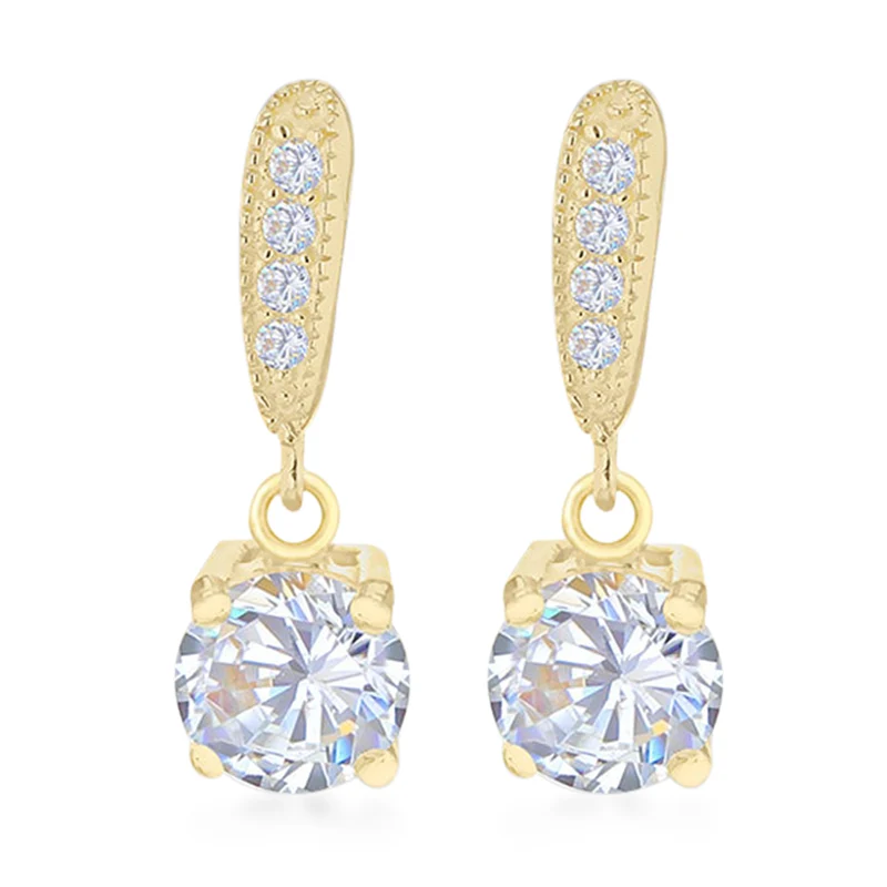 CLOSE OUT DEAL Zirkonia Ohrringe, 925 Silber vergoldet