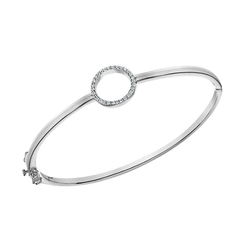 CLOSE OUT DEAL Zirkonia Armreif, ca. 19 cm, 925 Silber