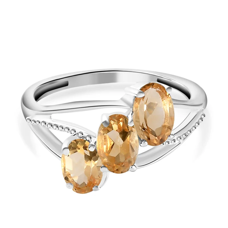 Citrin Ring, 925 Silber ca. 1,32 ct