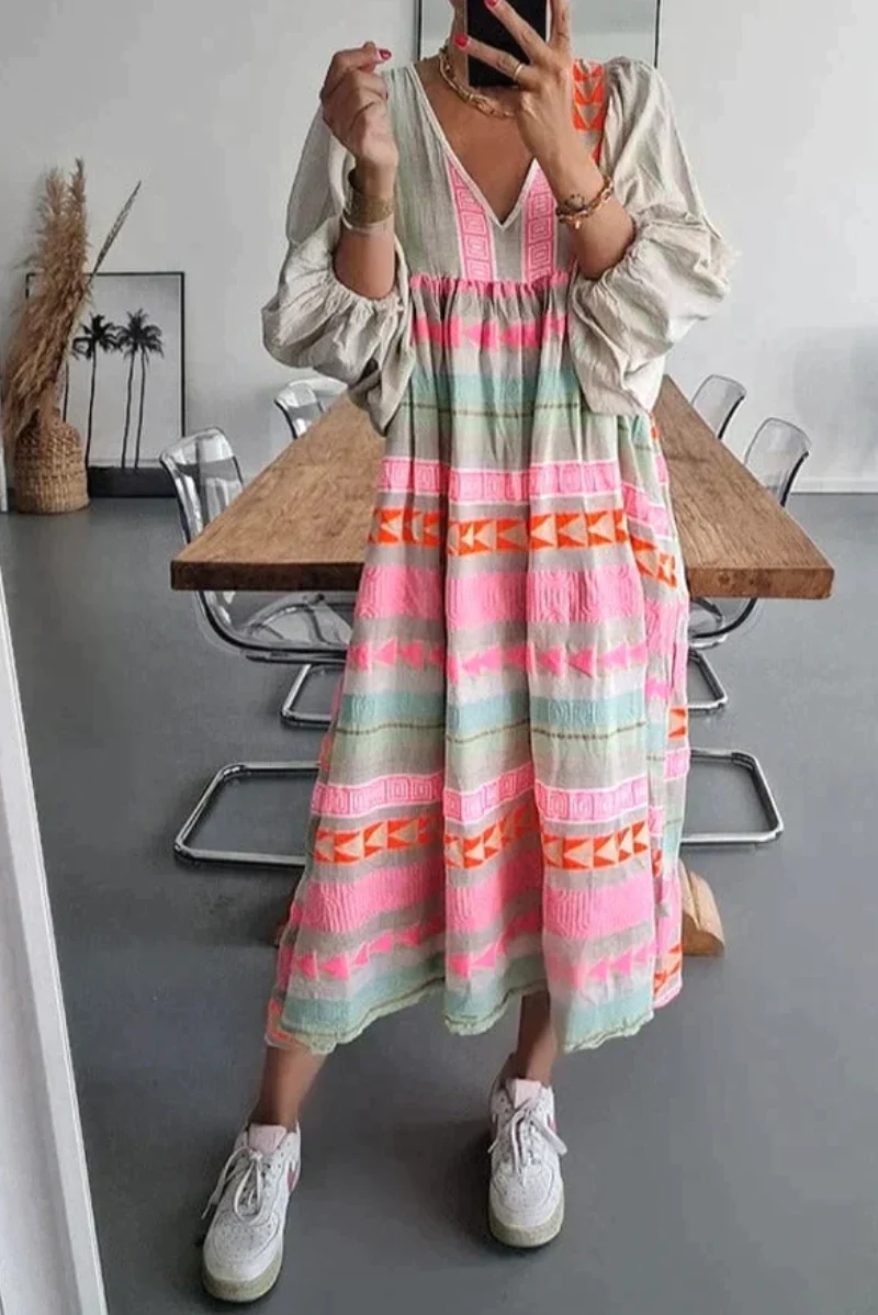 Olivette | Schick Lebendig Damen Sommerkleid