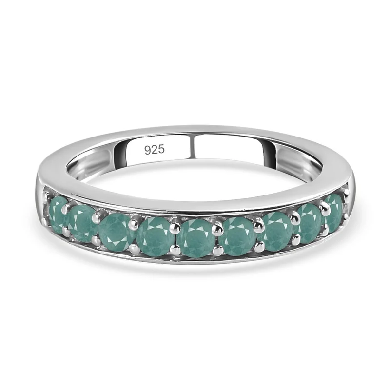 Grandidierit-Ring, 925 Silber platiniert ca. 0.76 ct